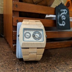 WeWood dual time zone wooden watch